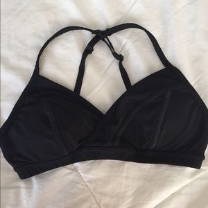 Lululemon black criss cross sports bra